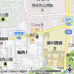 掛川スズキ周辺の地図