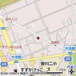 静岡県掛川市大池29周辺の地図
