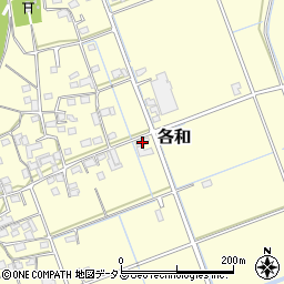 静岡県掛川市各和83周辺の地図