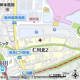 日本中央競馬会阪神競馬場寮周辺の地図