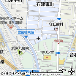 石津東町自治会館周辺の地図