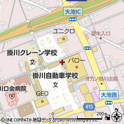 静岡県掛川市大池533周辺の地図