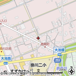 静岡県掛川市大池2651周辺の地図