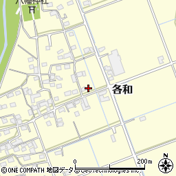 静岡県掛川市各和108周辺の地図