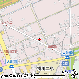 静岡県掛川市大池457周辺の地図
