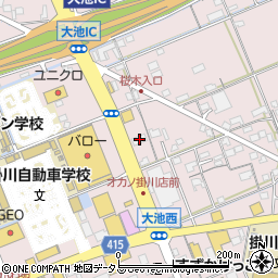 静岡県掛川市大池566周辺の地図