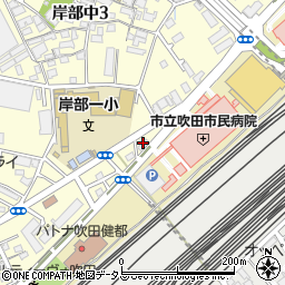 キリン堂薬局吹田市民病院前店周辺の地図