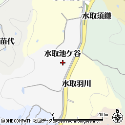 京都府京田辺市水取池ケ谷周辺の地図