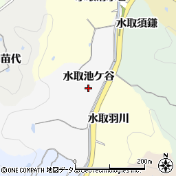 京都府京田辺市水取池ケ谷周辺の地図