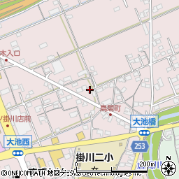 静岡県掛川市大池2653周辺の地図