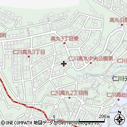 兵庫県宝塚市仁川高丸周辺の地図