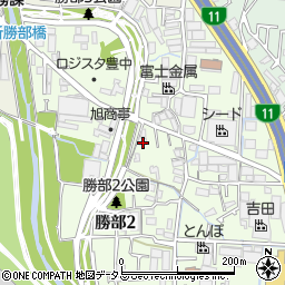 大阪府豊中市勝部2丁目2-26周辺の地図