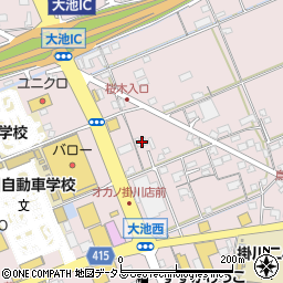 静岡県掛川市大池78周辺の地図