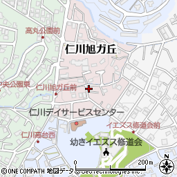 兵庫県宝塚市仁川旭ガ丘周辺の地図