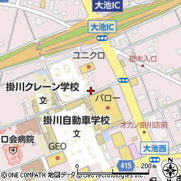 静岡県掛川市大池496周辺の地図