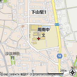 袋井市立周南中学校周辺の地図