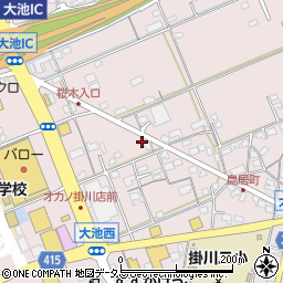 静岡県掛川市大池557周辺の地図
