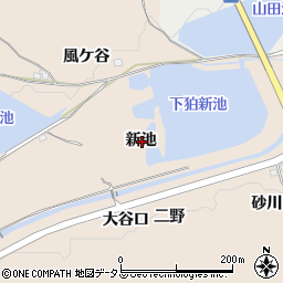 京都府相楽郡精華町下狛新池周辺の地図