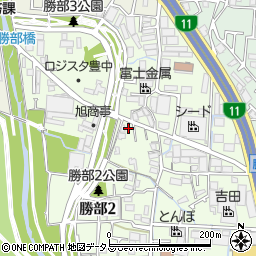 大阪府豊中市勝部2丁目2-2周辺の地図