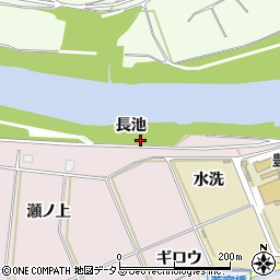 愛知県豊橋市牛川町長池周辺の地図