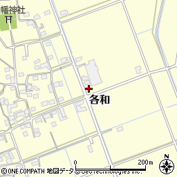 静岡県掛川市各和104周辺の地図