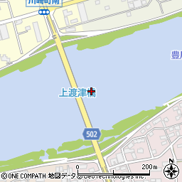 上渡津橋周辺の地図
