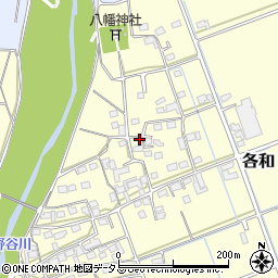 静岡県掛川市各和44周辺の地図