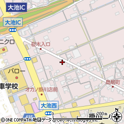 静岡県掛川市大池81周辺の地図