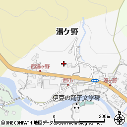 静岡県河津町（賀茂郡）湯ケ野周辺の地図