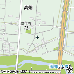 三重県伊賀市高畑周辺の地図