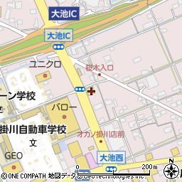 静岡県掛川市大池88周辺の地図