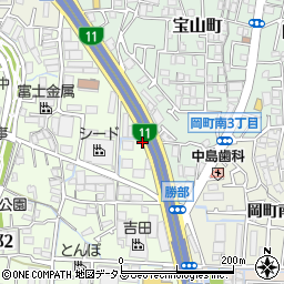 大阪府豊中市勝部3丁目1周辺の地図