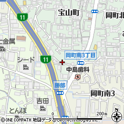 大阪府豊中市宝山町22-38周辺の地図