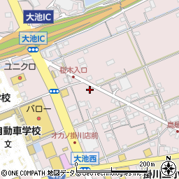 静岡県掛川市大池77周辺の地図