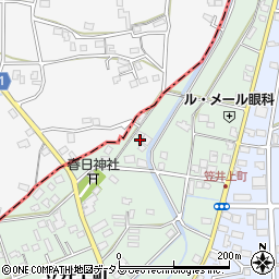 静岡県浜松市中央区笠井上町241周辺の地図