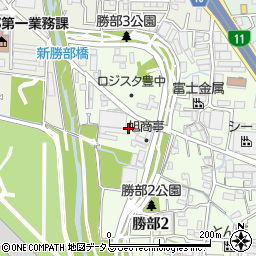 大阪府豊中市勝部2丁目18周辺の地図