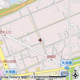 静岡県掛川市大池43周辺の地図