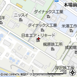 ジャパン・エア・ガシズ株式会社　姫路発送所周辺の地図