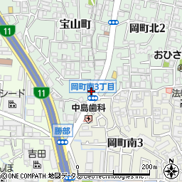 大阪府豊中市宝山町16-10周辺の地図