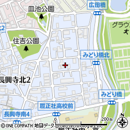 大阪府豊中市長興寺北3丁目8周辺の地図