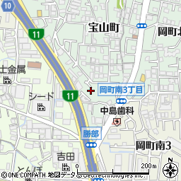 大阪府豊中市宝山町22-16周辺の地図