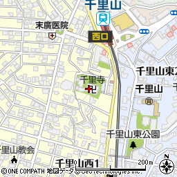 千里寺周辺の地図