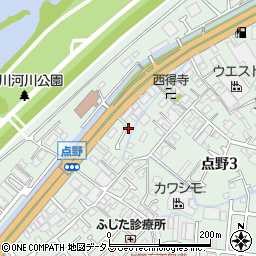 大阪府寝屋川市点野周辺の地図