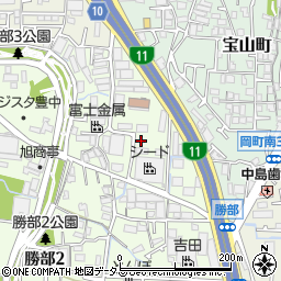 大阪府豊中市勝部3丁目2周辺の地図