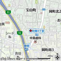 大阪府豊中市宝山町22周辺の地図