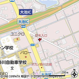 静岡県掛川市大池488周辺の地図