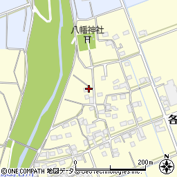 静岡県掛川市各和37周辺の地図