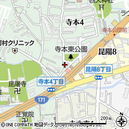 伊丹石材店　作業所周辺の地図