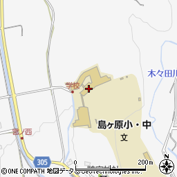 伊賀市立島ヶ原中学校周辺の地図