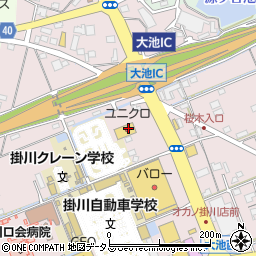 ユニクロ掛川店周辺の地図